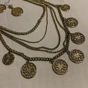 Mediterranean inspired necklace & earring set
